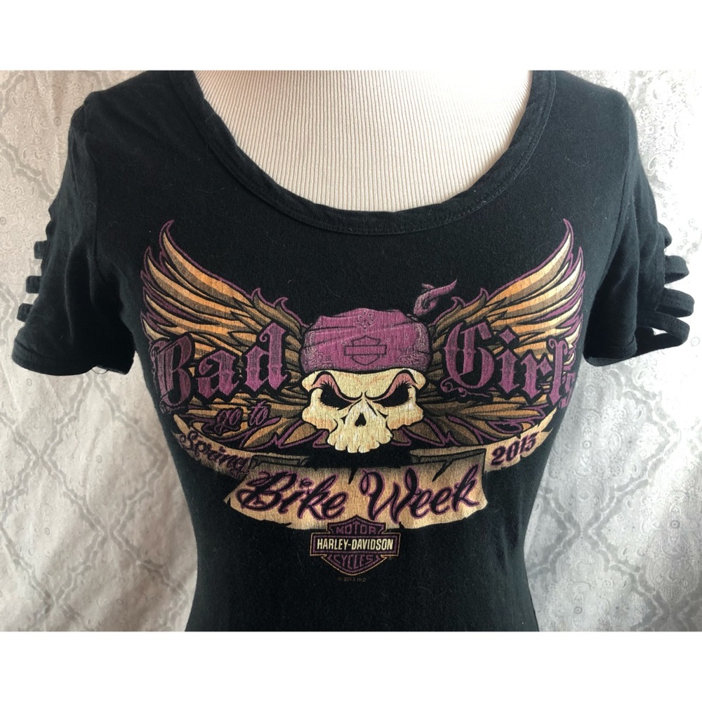 Vintage Harley Davidson Bad Girls T - Picture 4 of 6